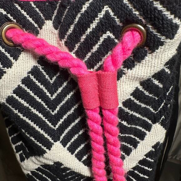 World Market Drawstring Chevron Bag - Picture 2 of 6